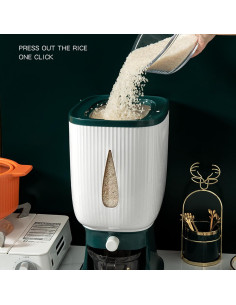 Dispensador de Arroz 10kg Fosa con Taza Medidora Verde 2