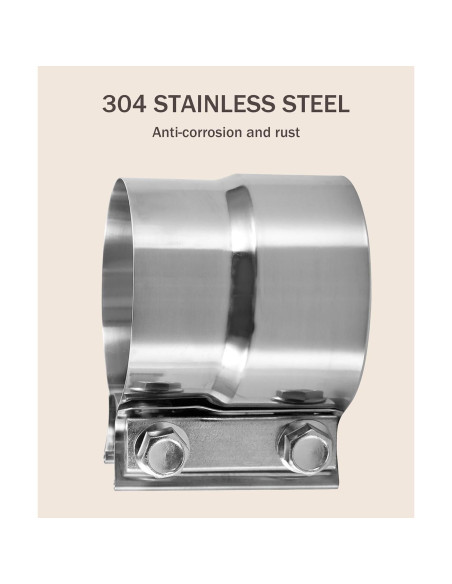 Abrazadera de Escape Acero Inoxidable bylikeho 2.5" (6.35 cm)