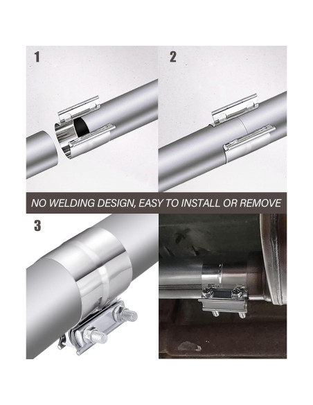 Abrazadera de Escape Acero Inoxidable bylikeho 2.5" (6.35 cm)