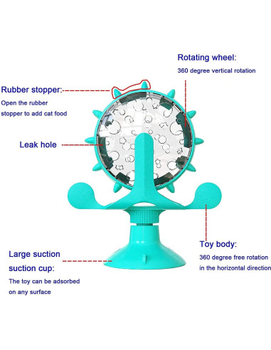 Dispensador de Golosinas para Gatos OwnLifeYF Molino de Viento