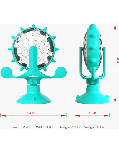 Dispensador de Golosinas para Gatos OwnLifeYF Molino de Viento