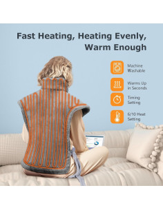 Almohadilla Térmica Eléctrica ALLJOY 61x94 cm para Espalda 2