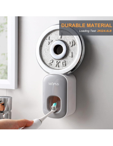 Dispensador de Pasta de Dientes Automático MOPMS Gris y Negro