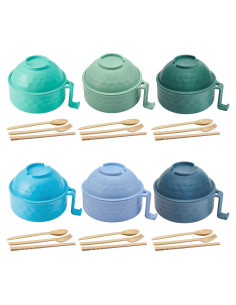 Set de 6 Tazones de Ramen Romooa 33 oz para Microondas