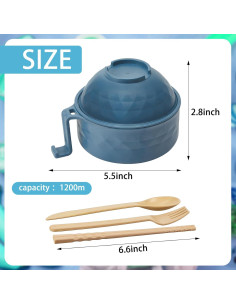 Set de 6 Tazones de Ramen Romooa 33 oz para Microondas 2