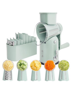 Rallador de Queso Rotativo ZHANG XIAO QUAN 5-en-1 Verde