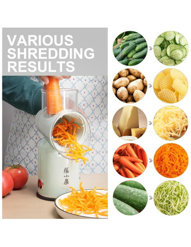 Rallador de Queso Rotativo ZHANG XIAO QUAN 5-en-1 Verde