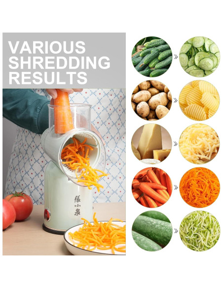 Rallador de Queso Rotativo ZHANG XIAO QUAN 5-en-1 Verde