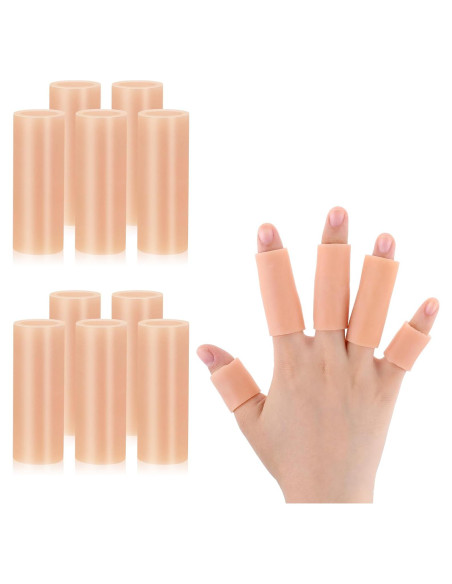 10 Fundas de Dedo de Silicona Salbsever Color Piel 2x5cm