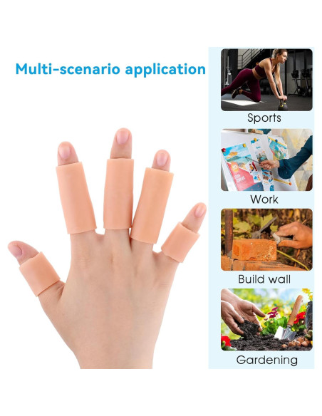 10 Fundas de Dedo de Silicona Salbsever Color Piel 2x5cm