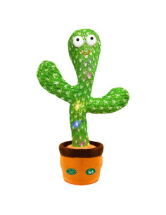 Juguete Cactus Hablante Hunfur DC001 con Luz LED y Volumen Ajustable