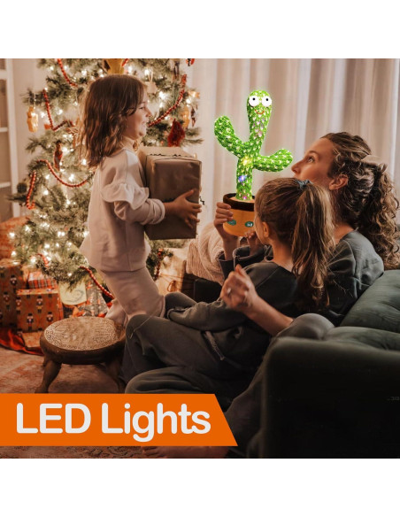 Juguete Cactus Hablante Hunfur DC001 con Luz LED y Volumen Ajustable