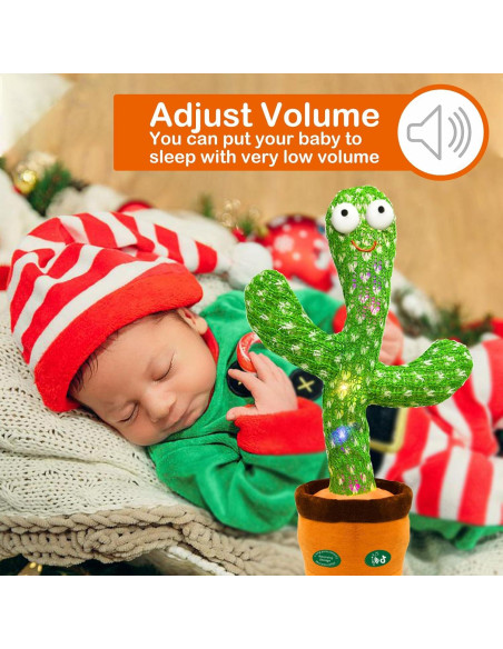 Juguete Cactus Hablante Hunfur DC001 con Luz LED y Volumen Ajustable