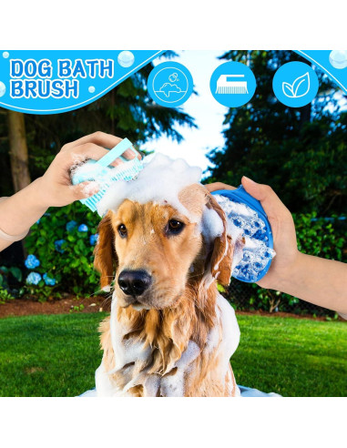 Juego de Cepillos para Cuidado de Perros VIWIK 3PCS Azul