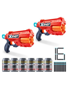 Lanzador de Dardos XSHOT Excel Reflex 6 Rojo + 16 Dardos + 6 Objetivos