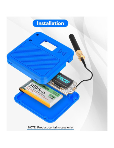 Funda Meshnology para ESP32 LoRa V3 - Azul, Diseño Ergonómico