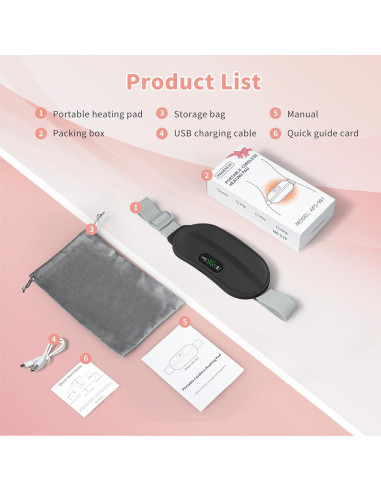 Almohadilla Térmica Inalámbrica MAGIEREVE para Calambres Menstruales