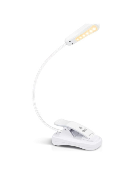 Luz LED Recargable Vekkia para Lectura 3000K Clip Blanco