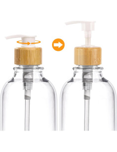 Juego de Accesorios de Baño Tbestmax 4 Piezas Bambú 2