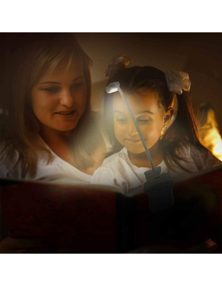 Luz LED Recargable Vekkia para Lectura 3000K Clip Blanco