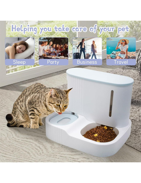 Comedero y Bebedero Automático para Gatos Kathson 3L Verde