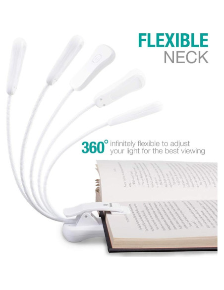 Luz LED Recargable Vekkia para Lectura 3000K Clip Blanco