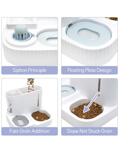 Comedero y Bebedero Automático para Gatos Kathson 3L Verde