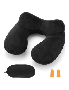 Almohada de Viaje Inflable HITSZS para Cuello con Funda Lavable