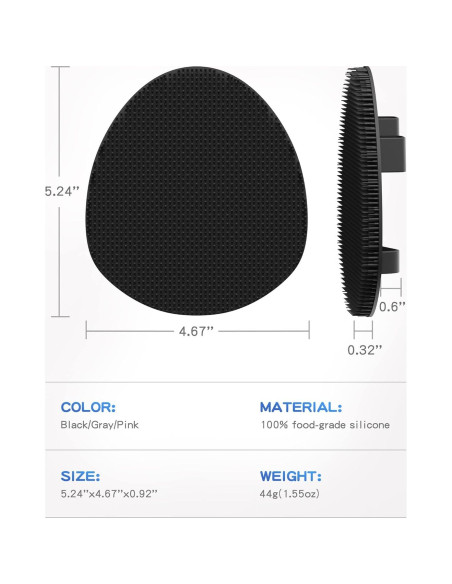 Conjunto de Cepillo de Espalda y Guante Manmihealth Negro