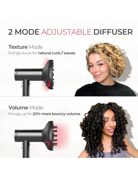 Secador de Pelo TYMO HC601 Profesional 1500W con Difusor