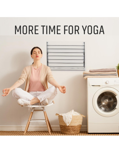 Estante para Secar Ropa Plegable Smartsome 56 cm Acero Inoxidable