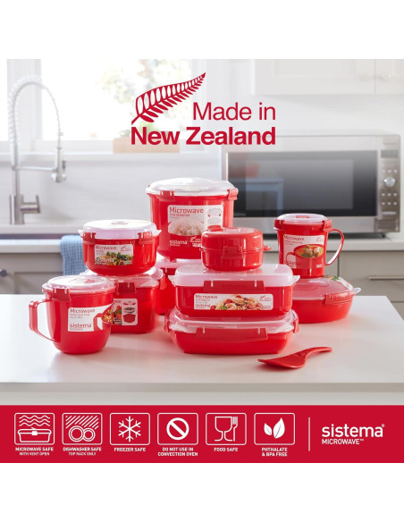 Contenedores de Microondas Sistema 3 Piezas - Avena, Sopa, Fideos