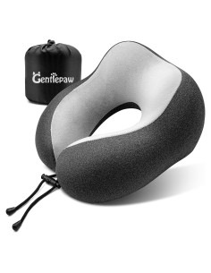 Almohada de Viaje Gentlepaw Cervical Espuma Viscoelástica Negra