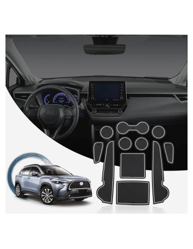 Kit de Alfombrillas Antideslizantes Ruiya para Toyota Corolla Cross 2022-2025 - 11 Piezas