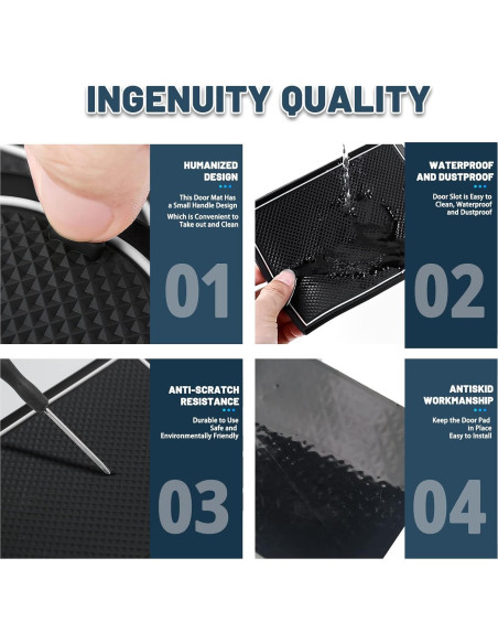 Kit de Alfombrillas Antideslizantes Ruiya para Toyota Corolla Cross 2022-2025 - 11 Piezas