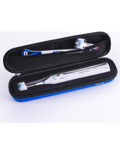 Funda de Viaje para Cepillo de Dientes Triple Bristle Azul - Compacta y Duradera 2