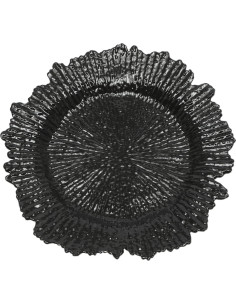 Juego de 100 Platos Cargadores Redondos QUSKLISU 33 cm Negro 2