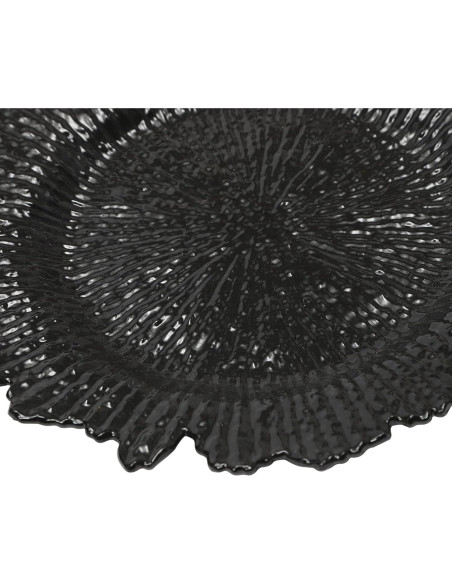 Juego de 100 Platos Cargadores Redondos QUSKLISU 33 cm Negro