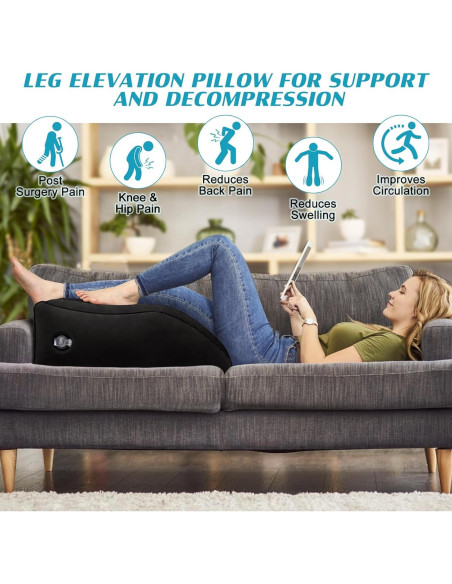 Cojín en cuña inflable BLABOK para elevar piernas - Alivio dolor