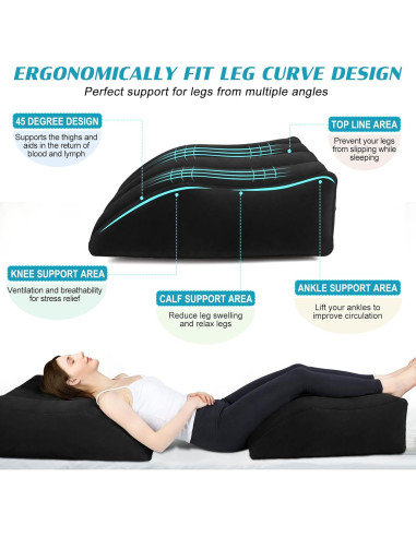 Cojín en cuña inflable BLABOK para elevar piernas - Alivio dolor