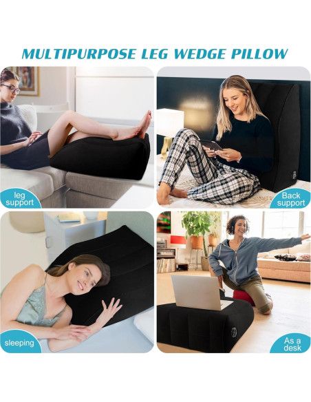 Cojín en cuña inflable BLABOK para elevar piernas - Alivio dolor
