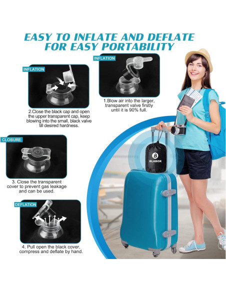 Cojín en cuña inflable BLABOK para elevar piernas - Alivio dolor