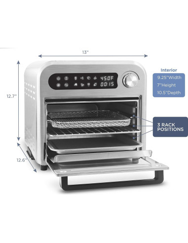 Horno de Convección Programable Elite Gourmet EAF1010D 10L
