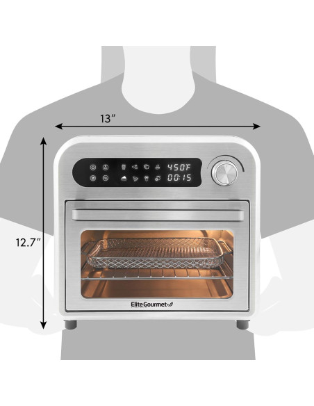 Horno de Convección Programable Elite Gourmet EAF1010D 10L