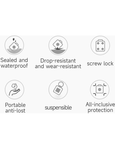 Funda Impermeable IP68 para Airtag U. EHome - Collar Perro 2 Pz