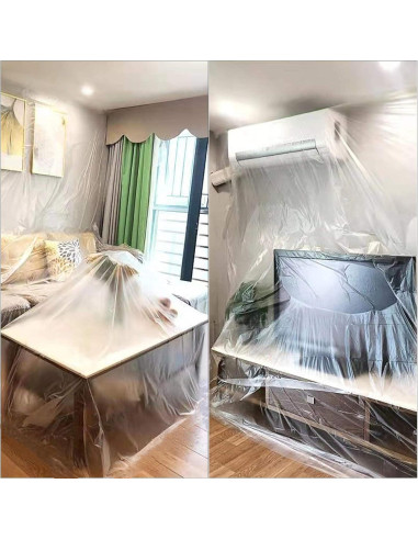 Rollos de Tela Plástica DODODIY 2x20m A Prueba de Agua y Polvo