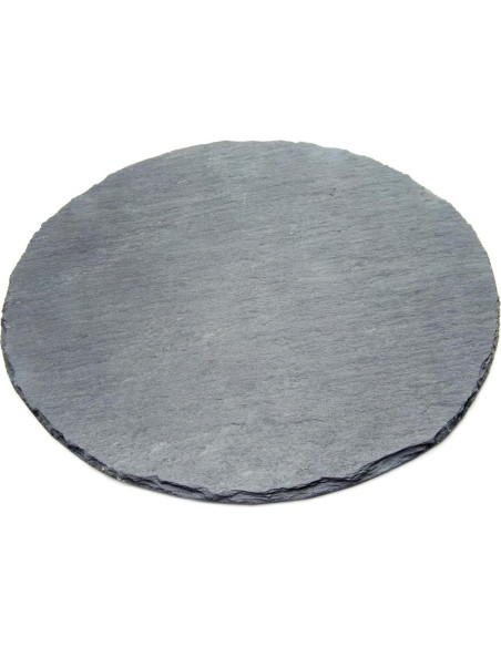 Tabla de Queso de Pizarra Redonda Fox Run 30.48 cm Gris