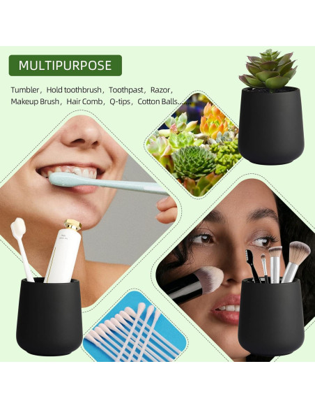 Juego de Accesorios de Baño Negro BosilunLife 3 Piezas