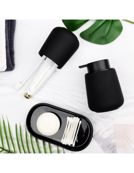 Juego de Accesorios de Baño Negro BosilunLife 3 Piezas