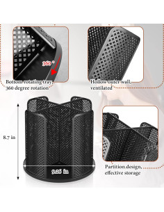 Dispensador de Tazas de Papel Hoolerry 2 Pcs Negro 4 Compartimentos 2